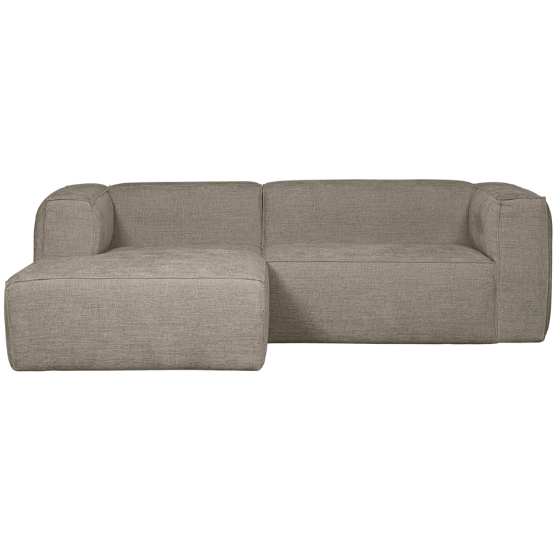 Bean chaise longue sofa links grobe melange travertin