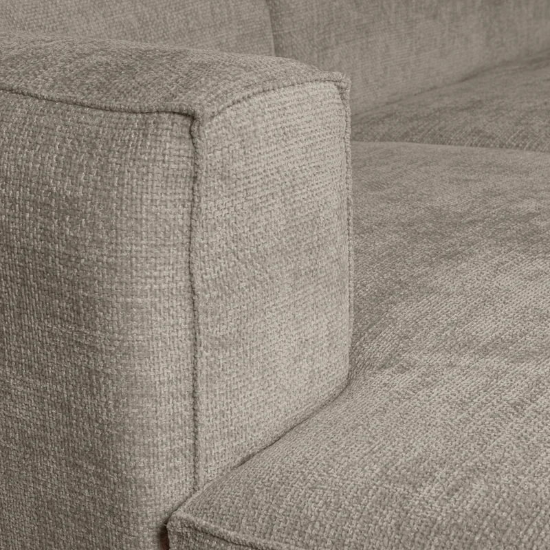 Bean chaise longue sofa links grobe melange travertin