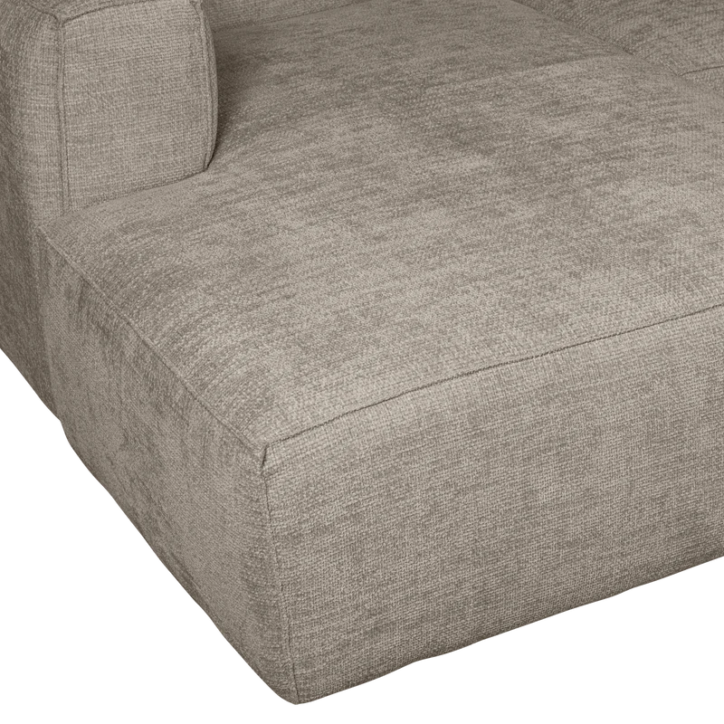 Bean chaise longue sofa links grobe melange travertin