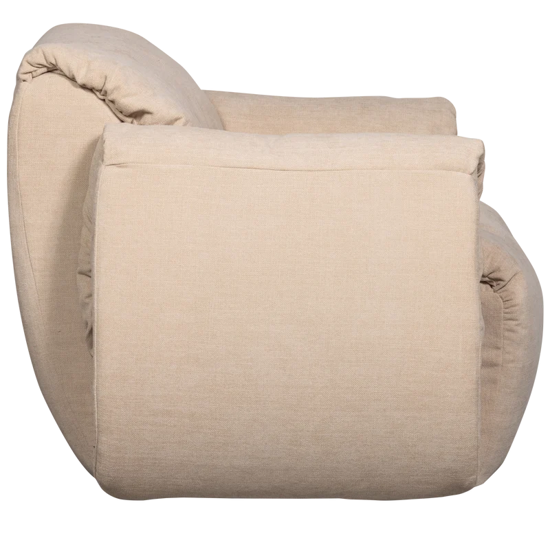 Baggy drehsessel gewebte chenille sand