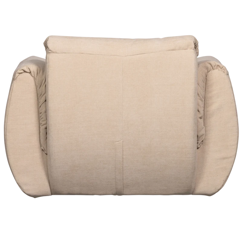 Baggy drehsessel gewebte chenille sand