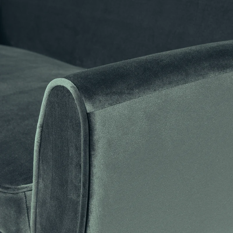 Rocco sofa 187 cm samt blaugrün