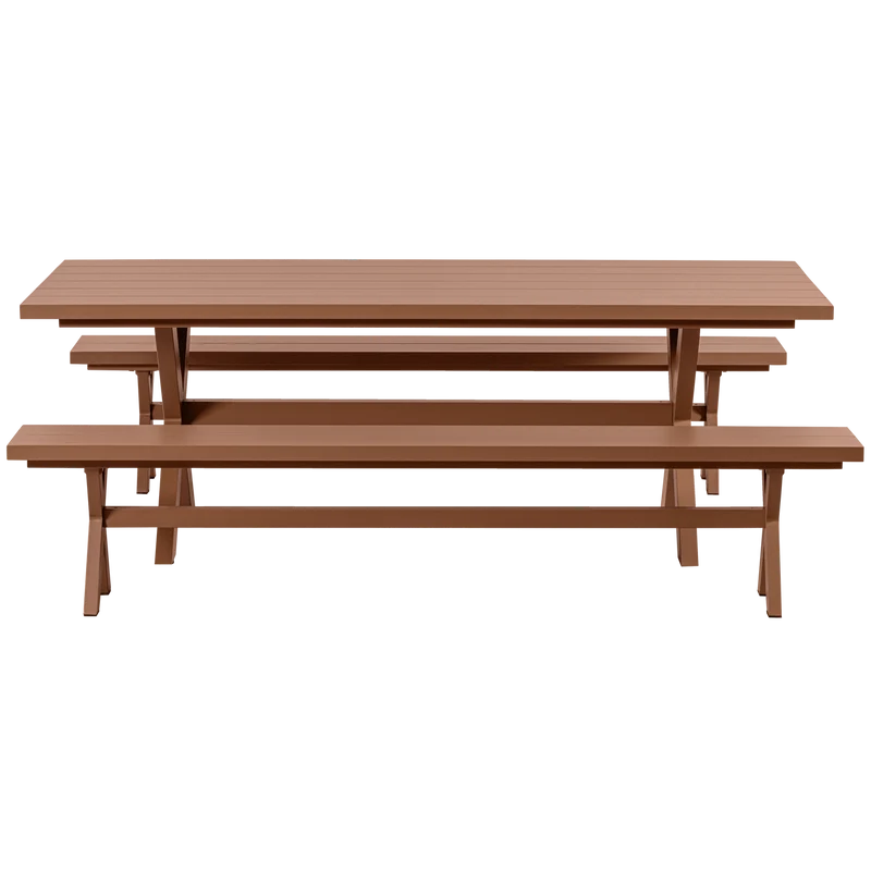Delta picknick garten aluminium terra 220x100 cm