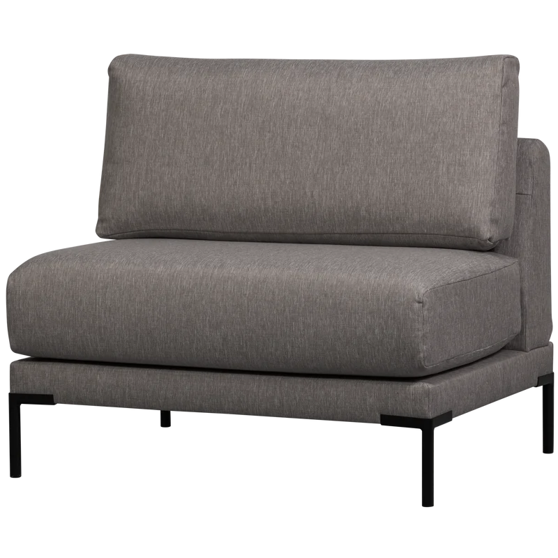 Couple essbank element 100 cm grau melange