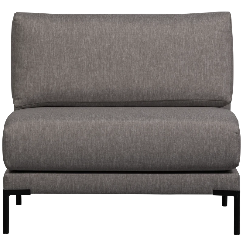 Couple essbank element 100 cm grau melange