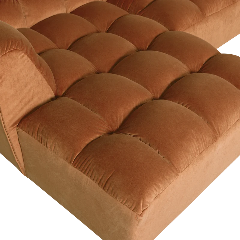 Allure chaise longue links samt terra