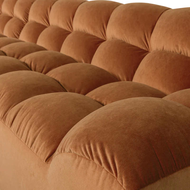 Allure chaise longue links samt terra