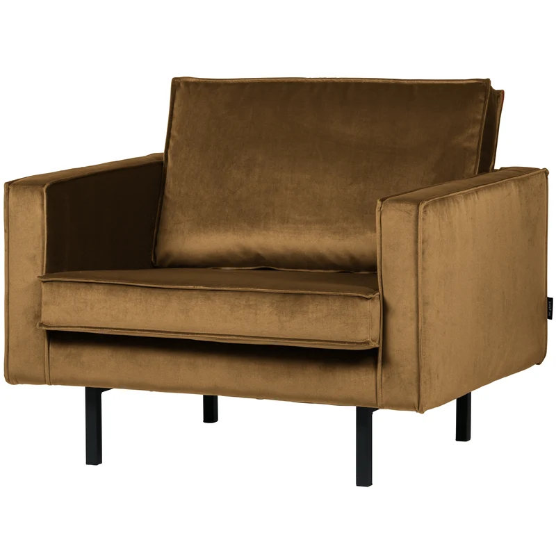 Rodeo sessel velvet honiggelb