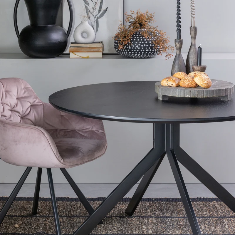 Bruno esstisch mdf schwarz ø120 cm