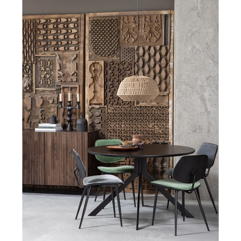 Bruno esstisch mdf schwarz ø120 cm