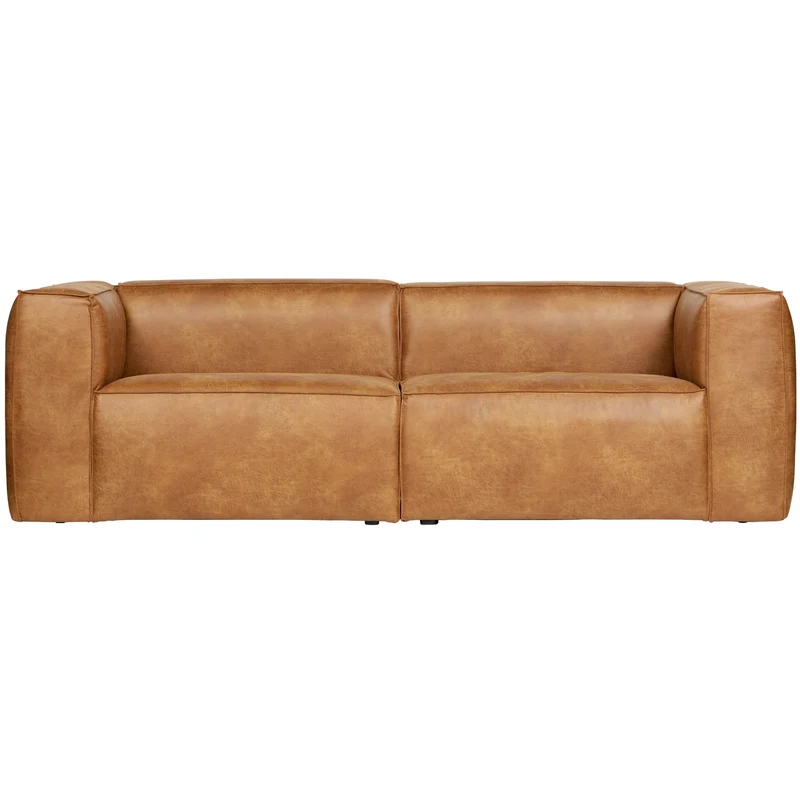 Bean 3,5-sitzer ecoleder sofa ecoleder cognac