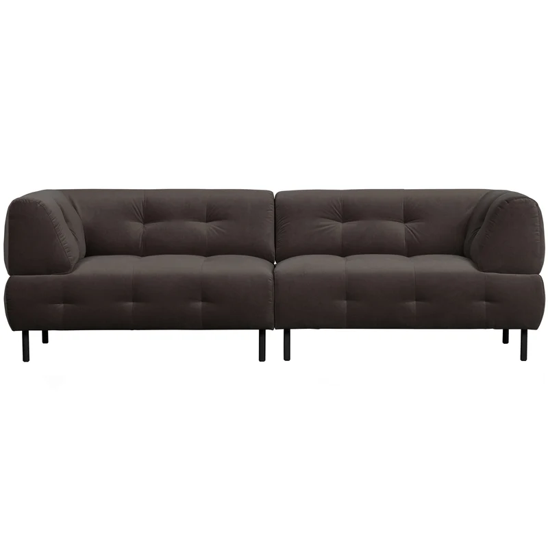 Lloyd 4-sitzer washed velvet cast iron