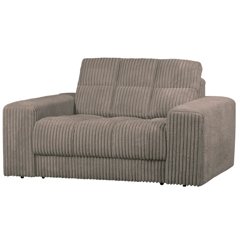 Second Date loveseat gerippter stoff mud