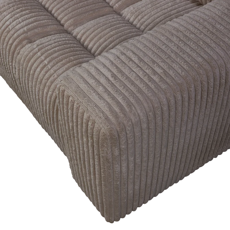 Second Date loveseat gerippter stoff mud