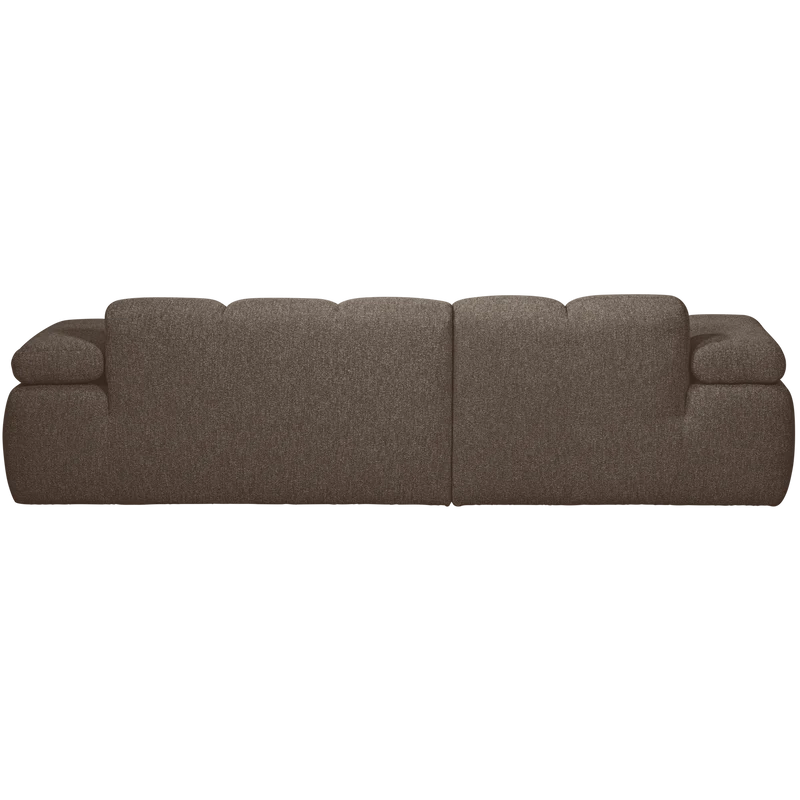 Mojo chaiselongue sofa links bouclé braun melange