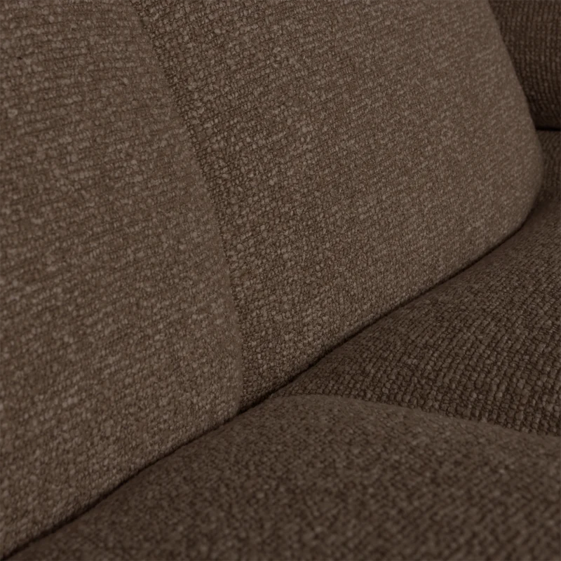 Mojo chaiselongue sofa links bouclé braun melange