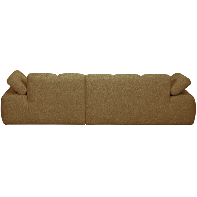 Mojo chaiselongue sofa rechts bouclé yellow brown meliert