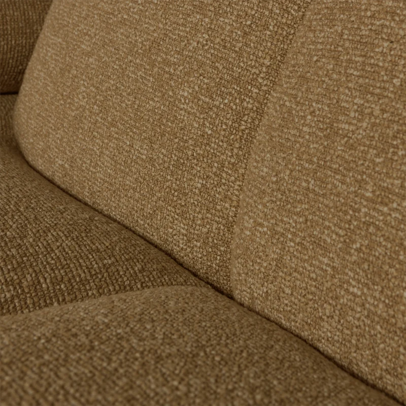 Mojo chaiselongue sofa rechts bouclé yellow brown meliert