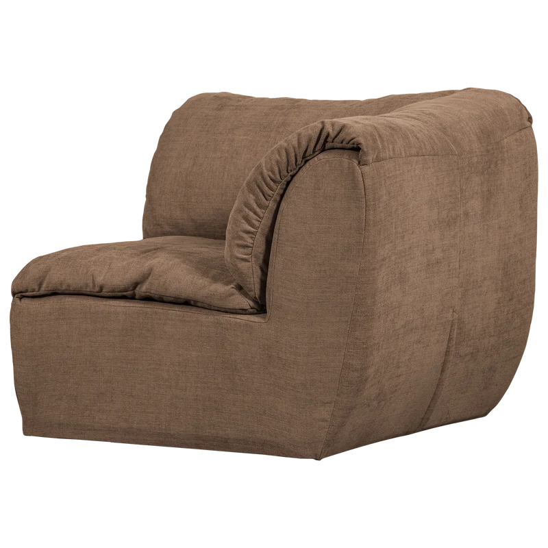 Baggy eckelement gewebte chenille braun