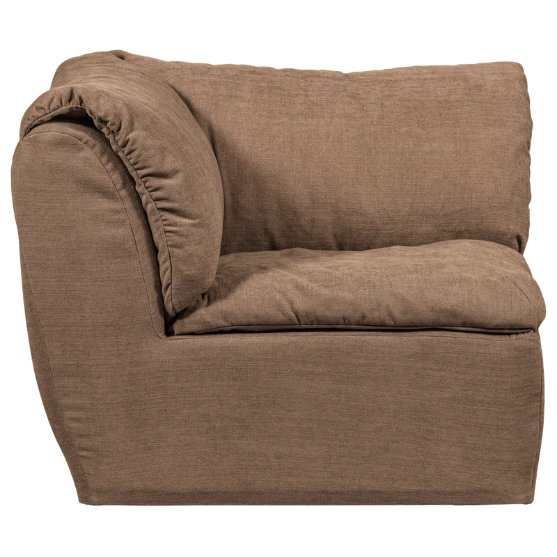Baggy eckelement gewebte chenille braun