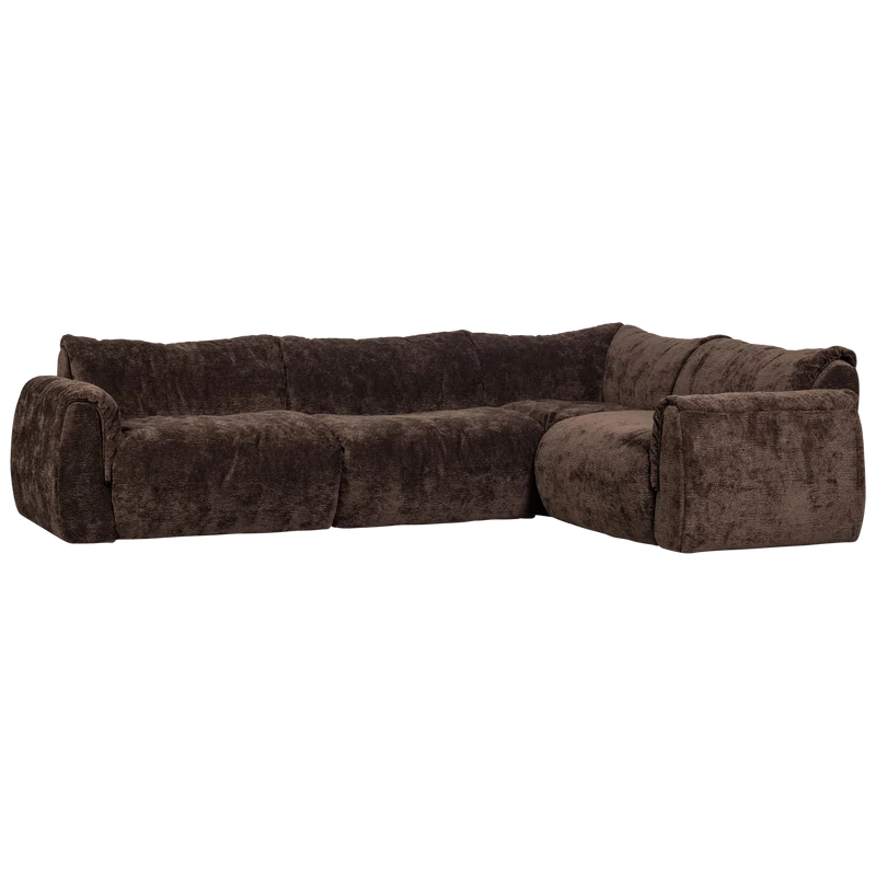 Baggy eckbank rechts 3D chenille dunkelbraun