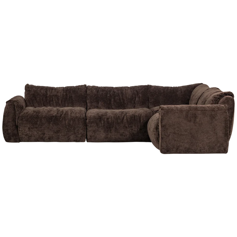 Baggy eckbank rechts 3D chenille dunkelbraun