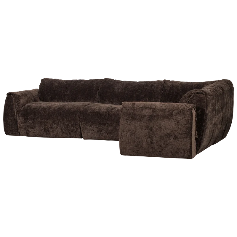 Baggy eckbank rechts 3D chenille dunkelbraun