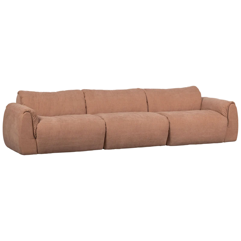 Baggy 3-sitzer gewebte chenille altrosa