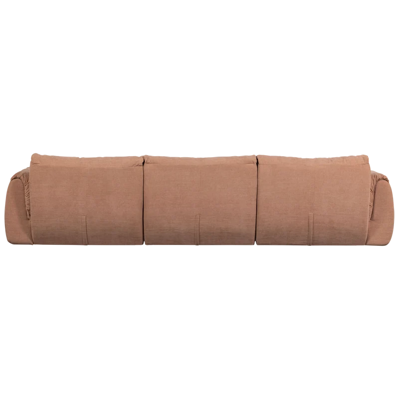 Baggy 3-sitzer gewebte chenille altrosa