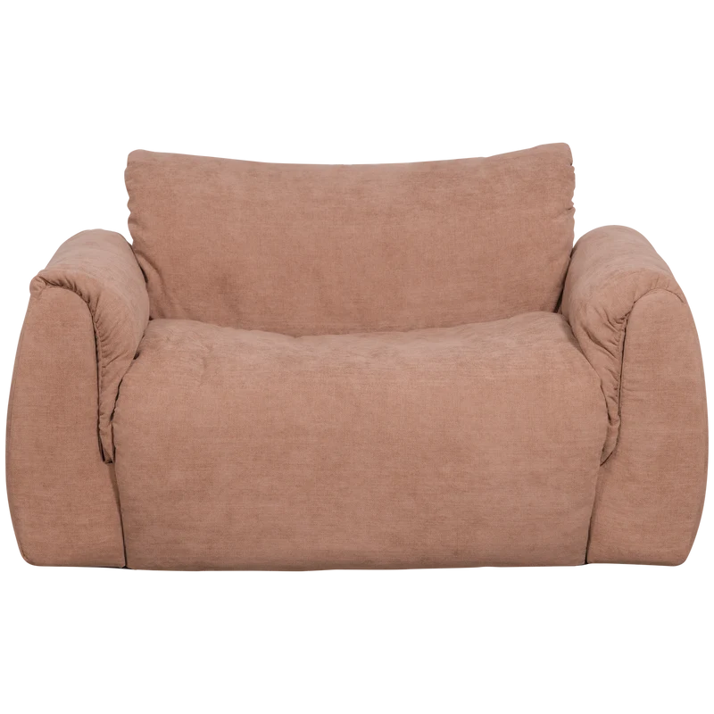Baggy liegesessel gewebte chenille altrosa