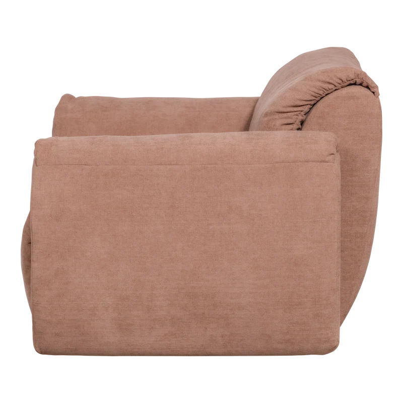 Baggy liegesessel gewebte chenille altrosa