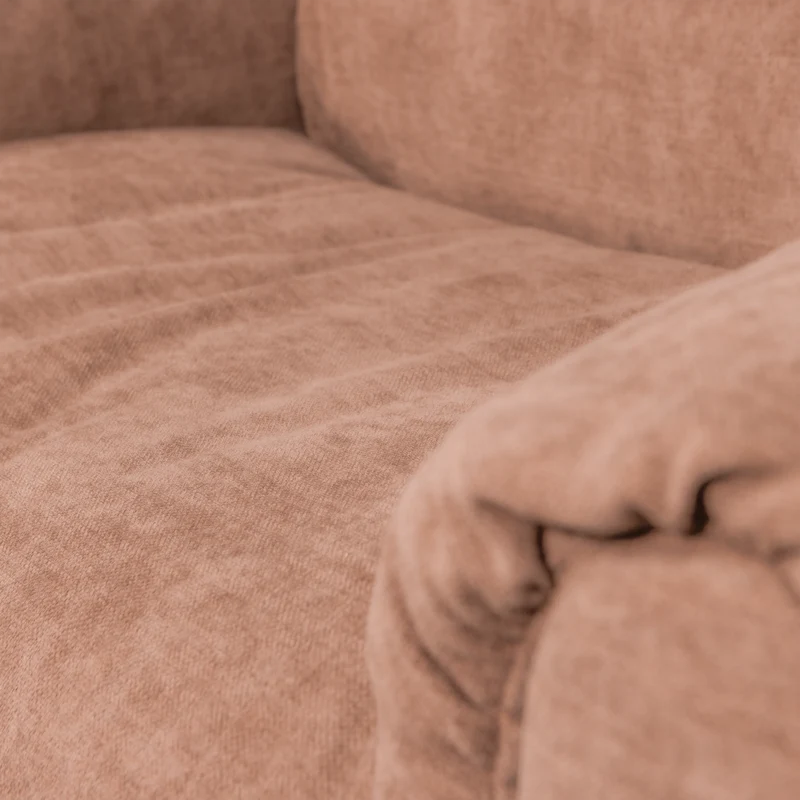 Baggy liegesessel gewebte chenille altrosa