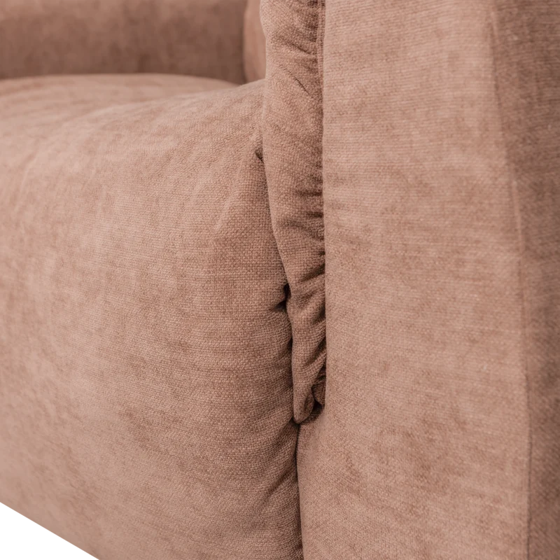 Baggy liegesessel gewebte chenille altrosa