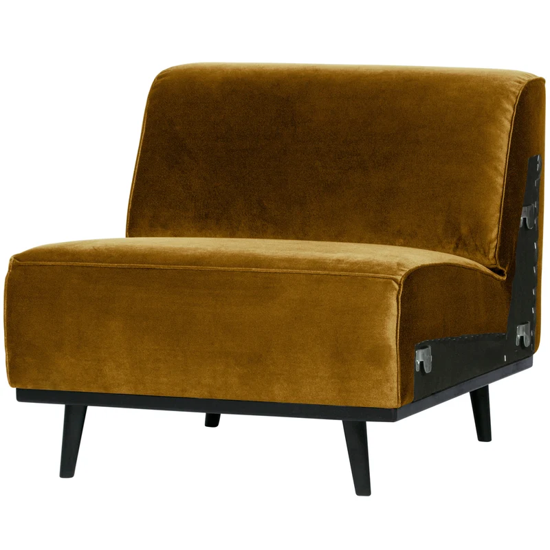 Statement 1-sitzer element velvet honiggelb