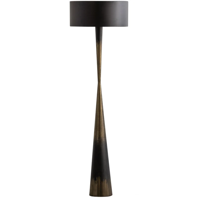 Blackout too stehleuchte metall schwarz/messing