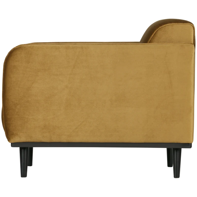 Statement arm chair velvet honiggelb