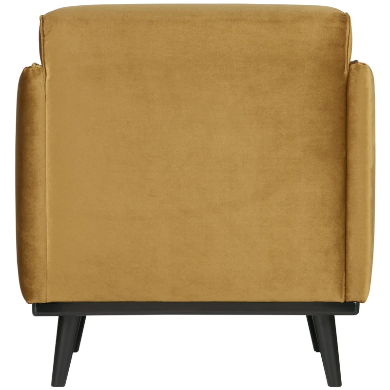 Statement arm chair velvet honiggelb