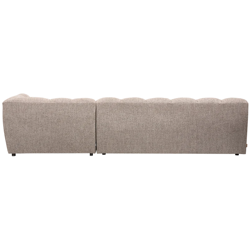 Allure chaise longue rechts gewebtes braun melange