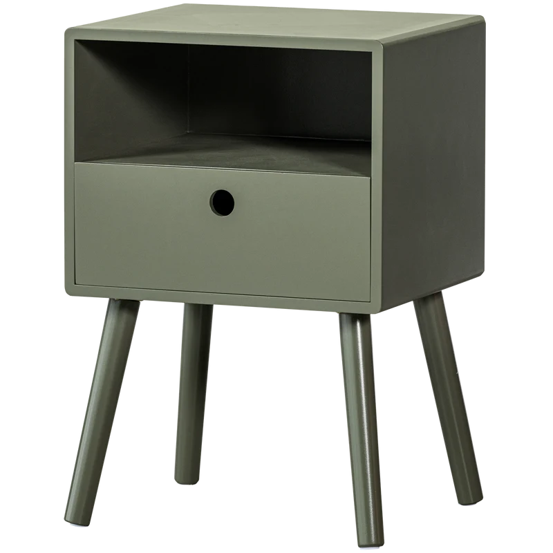 Ozzy nachttisch holz warmes grün