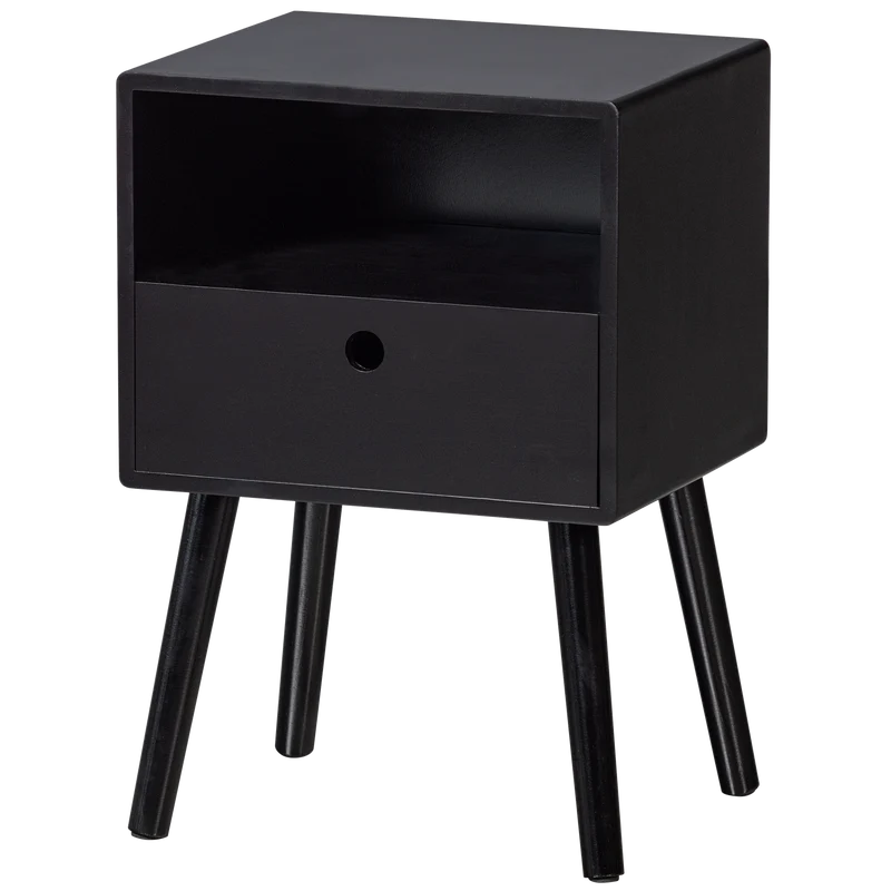 Ozzy nachttisch holz schwarz