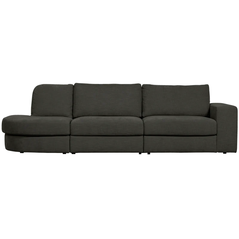 Family 2,5-sitzer sofa rundung links anthrazit