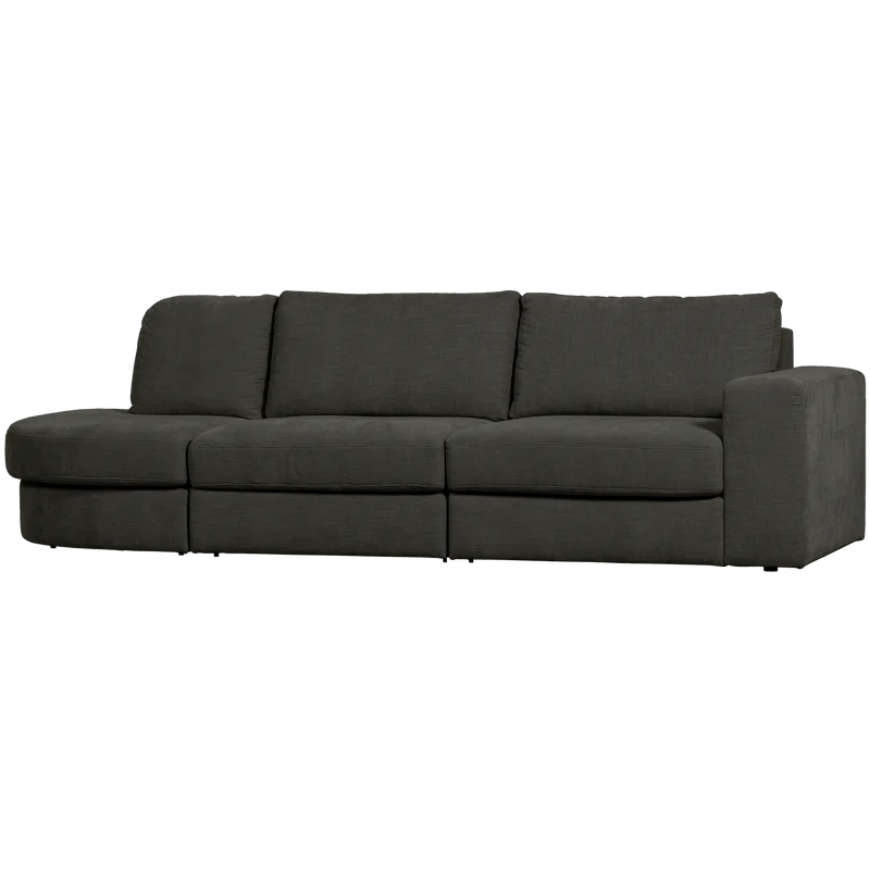 Family 2,5-sitzer sofa rundung links anthrazit