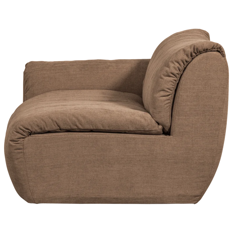 Baggy 1-sitzer element arm links gewebte chenille braun