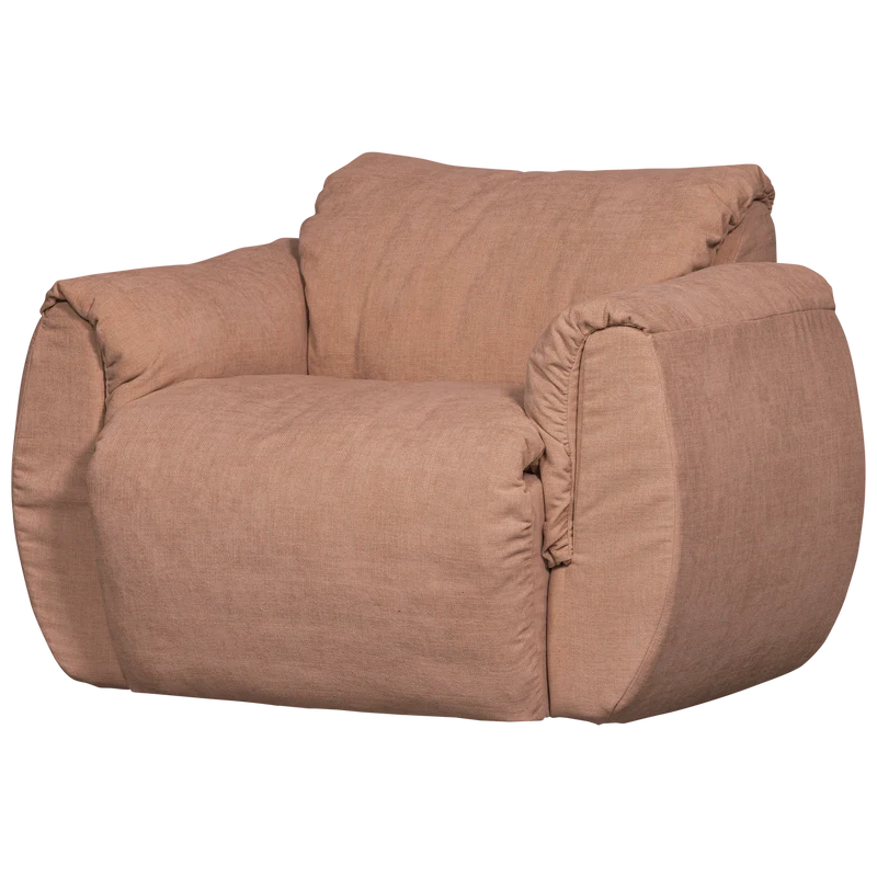 Baggy drehsessel gewebte chenille altrosa