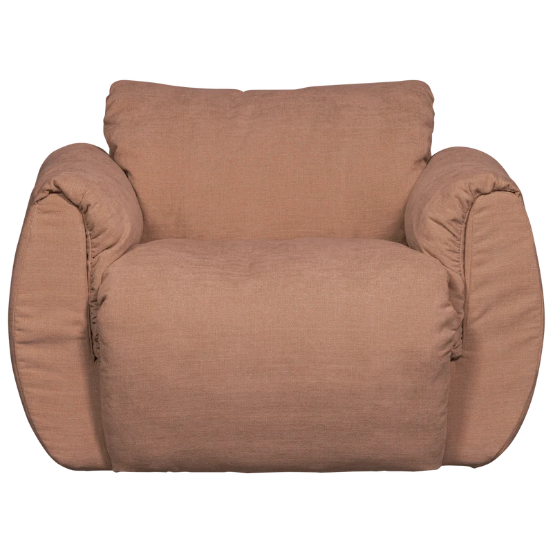 Baggy drehsessel gewebte chenille altrosa