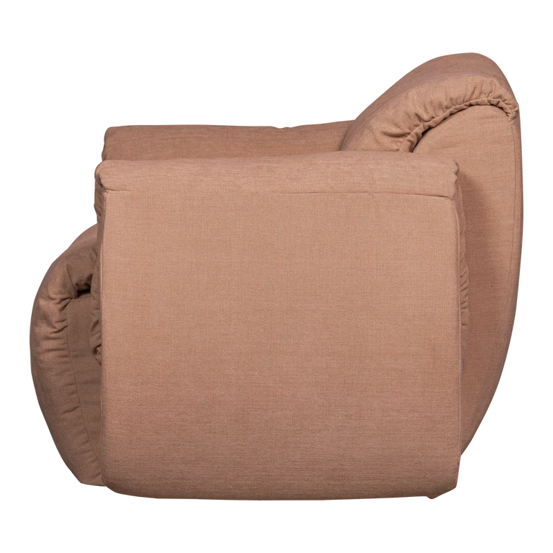 Baggy drehsessel gewebte chenille altrosa