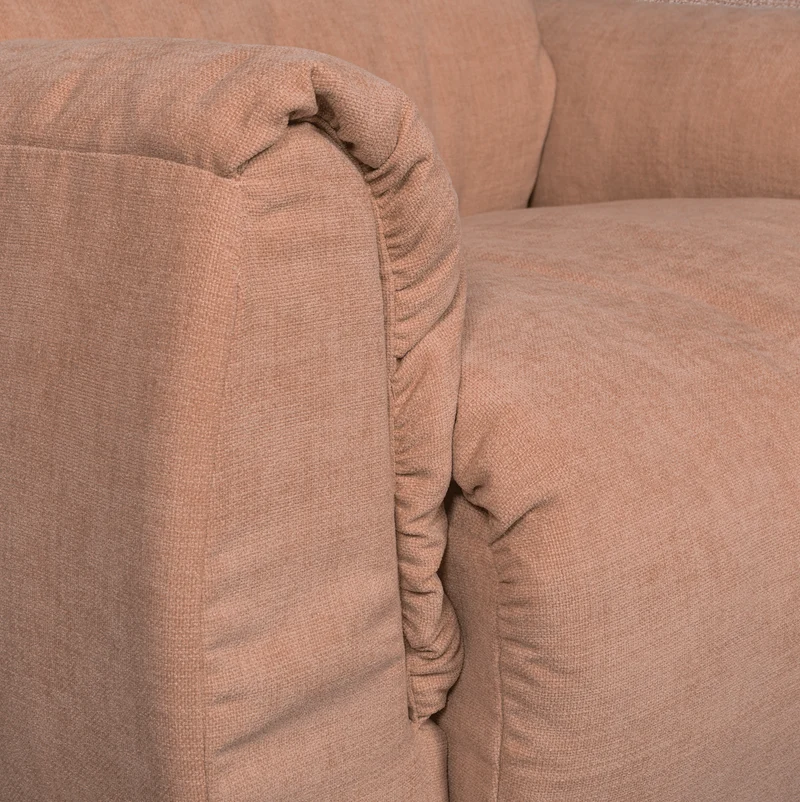 Baggy drehsessel gewebte chenille altrosa