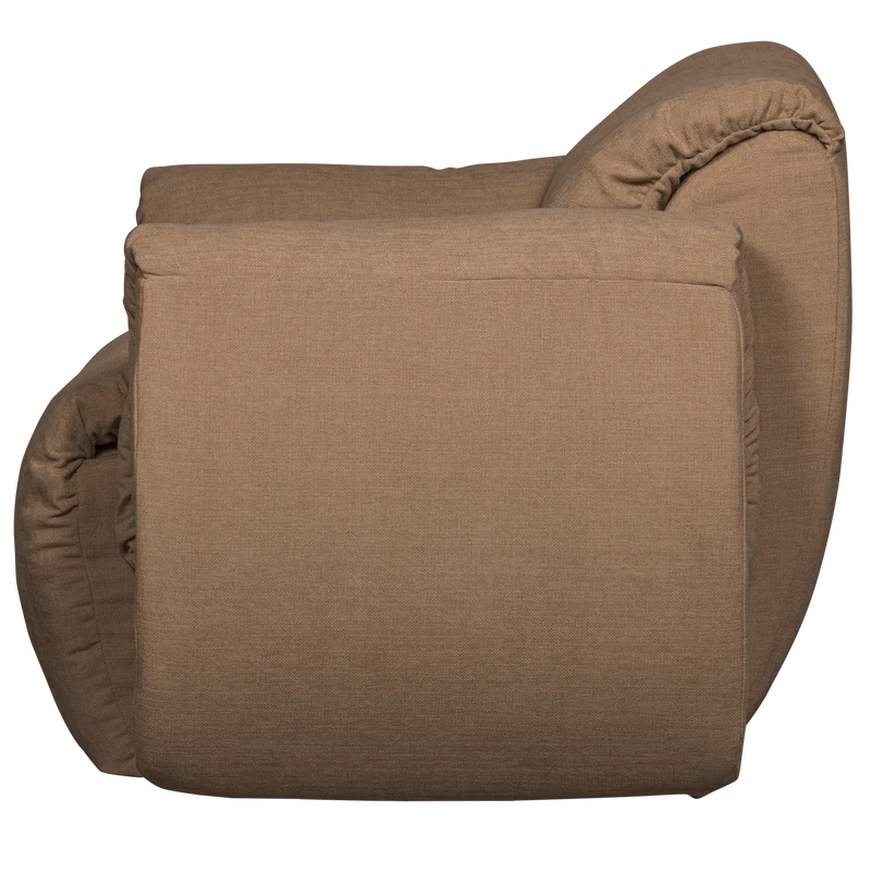 Baggy drehsessel gewebte chenille braun