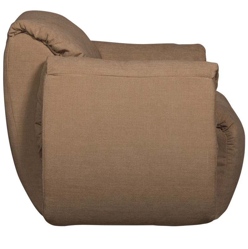 Baggy drehsessel gewebte chenille braun
