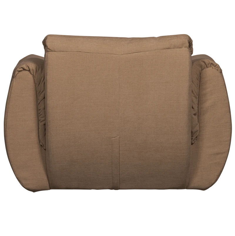 Baggy drehsessel gewebte chenille braun